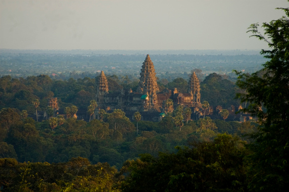 Sunset at Angkor Wat from Phnom Bakheng