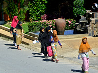 Moslem girls on walkabout