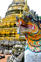 Dragon face at Wat in Mae Sariang