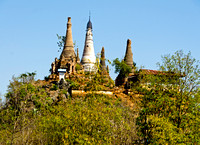 Stupas on hillside
