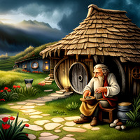 1750108364_an old hobbit siting outside his hobbit hole smoki_xl-beta-v2-2-2