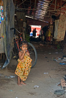 Young girl in  slum