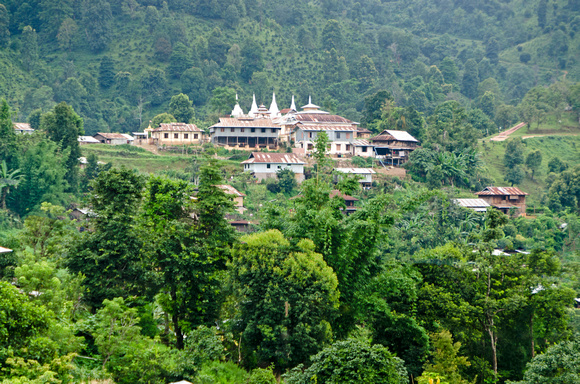 Shan village with Pagoda