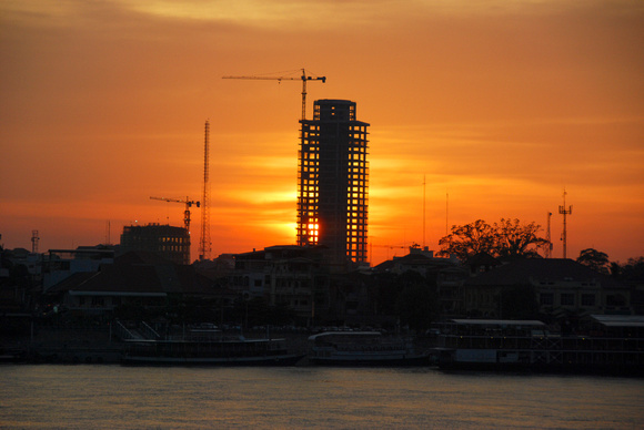 Sunset behind the Golden tower