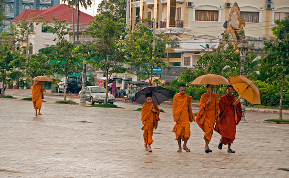 Monks on walkabout