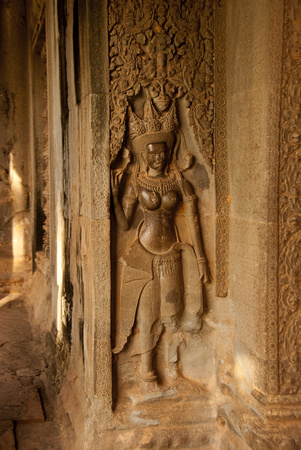 Aspara with Teeth at Angkor Wat