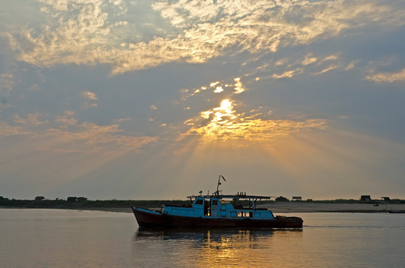 Sunrise on the Irawaddady River