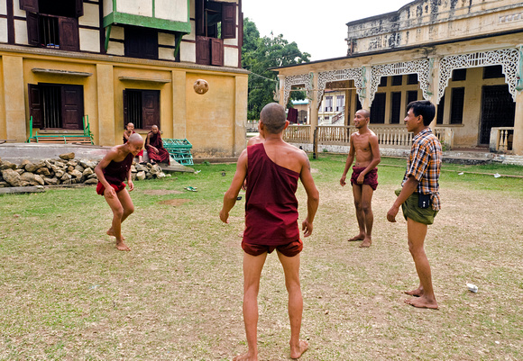 Monks Playing Sepak Takraw1