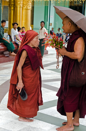 Monks chatting