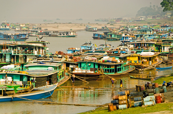 Boats at moored in Monwya