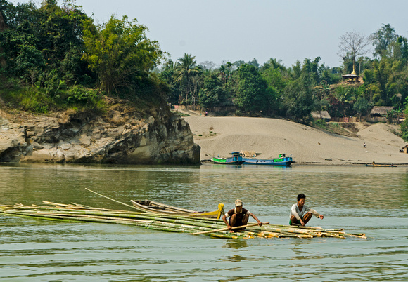 Bamboo raft on the Chindwin