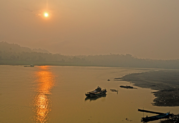 Sunrise on the Chindwin River