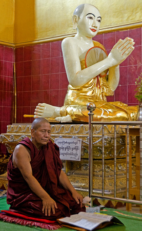 Monk in Sule Pagoda