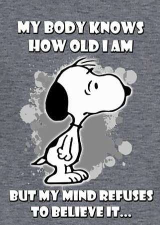 Snoopy Being old