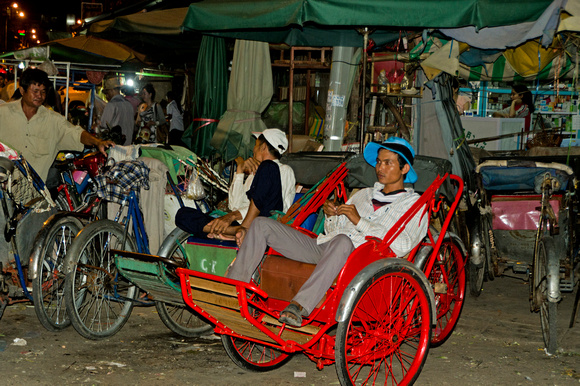 Rickshaw at night