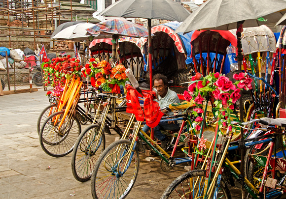 Rickshaws at Durbar square