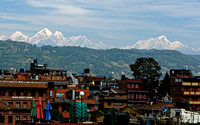 Himilayas above Bhaktapur