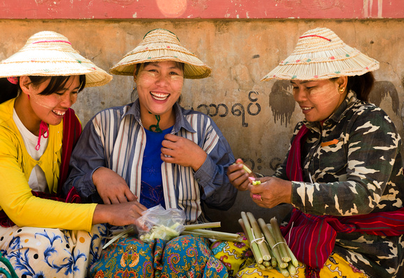 Smiling women, Inle Lake, Burma