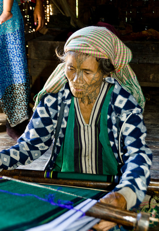 weaving in the Chin State, Burma