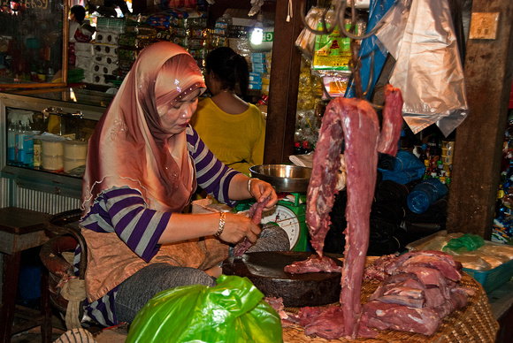 Moslem market seller in Burma
