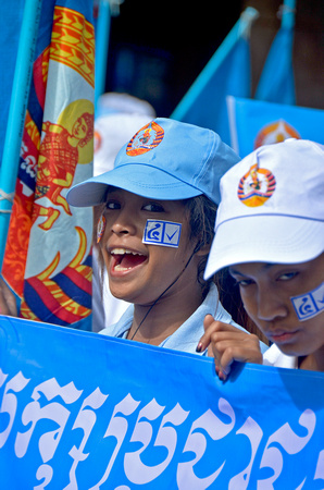 Election fever during the 2013 elections, Phnom Penh Cambodia