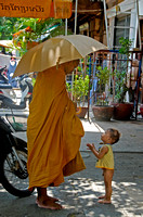Monks in Asia & obtaining Merit