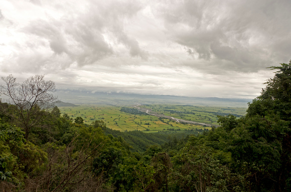 Nameless valley with rain Clouds