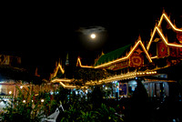 Full moon over Wat Jong Klang