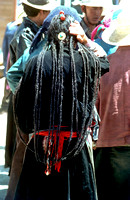 Tibetan Lady with long hair & 108 knots