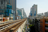 View looking down the tracks on Ploenchit road