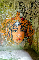 Graffiti in derelict  building