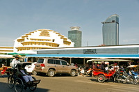 Central market with high rises