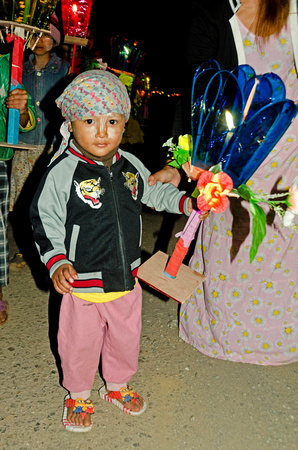 Boy at candle festival