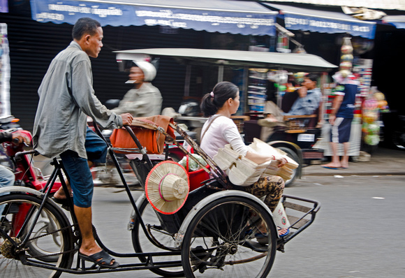 Rickshaw on the move
